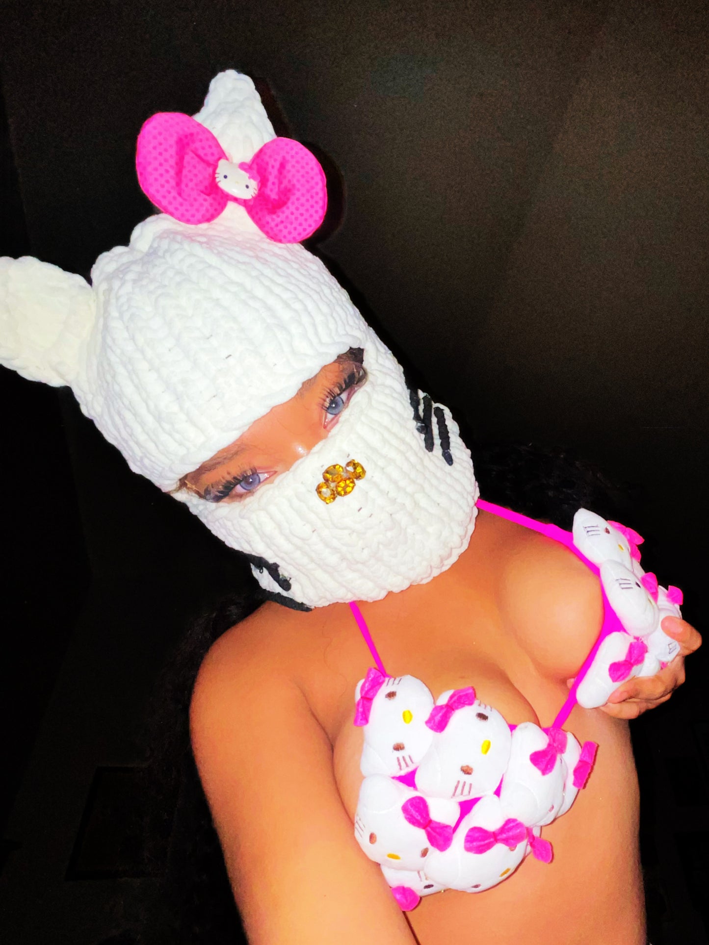 HELLO KITTY SKI MASK (made to order)