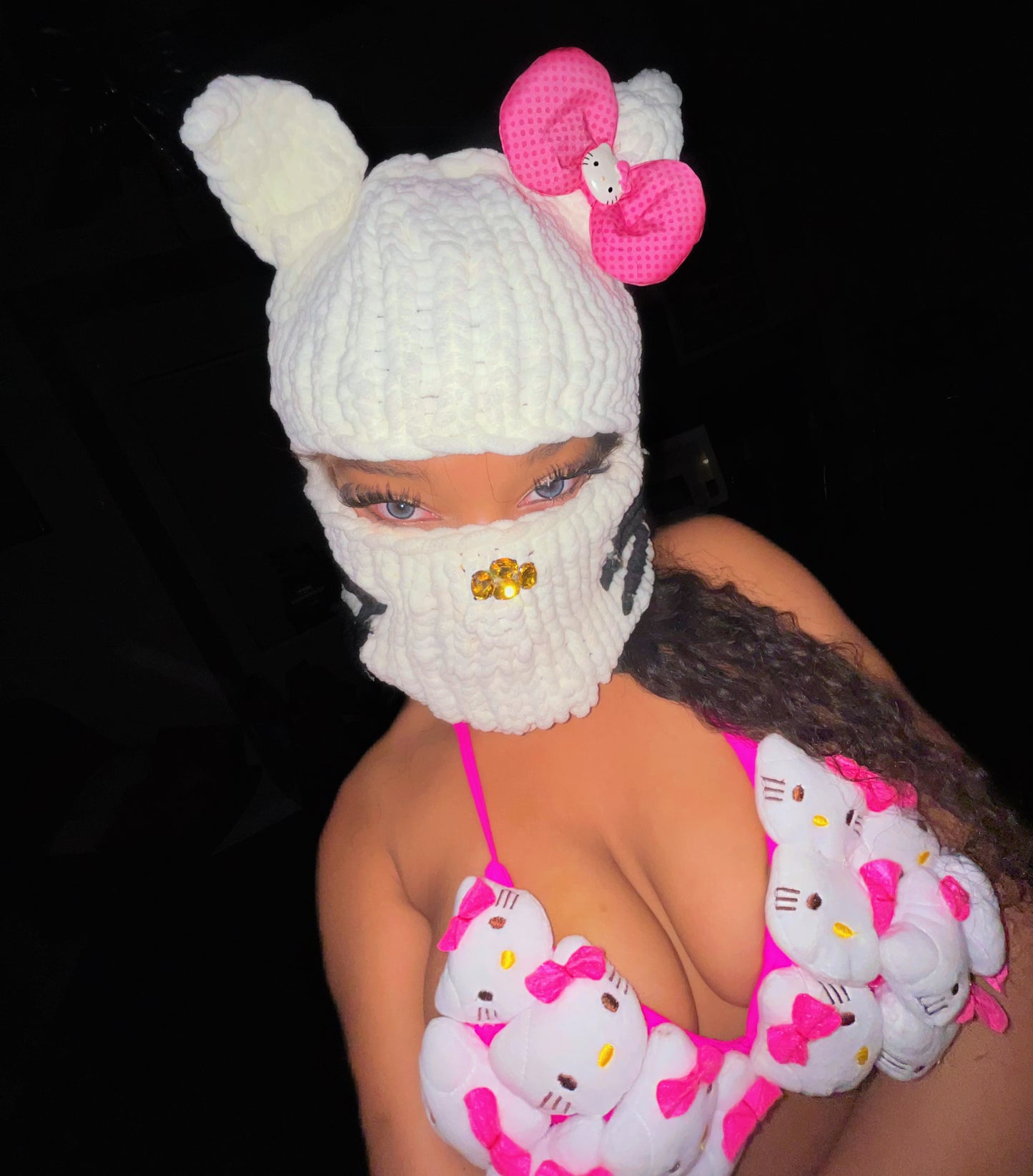 HELLO KITTY SKI MASK (made to order)