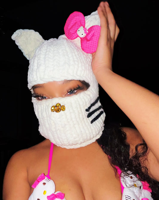 HELLO KITTY SKI MASK (made to order)
